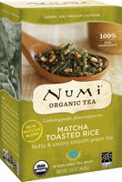 Numi Organic Tea Matcha Toasted Rice, 18 Count (Pack of 1) Box of Tea Bags, Green Tea (Packaging May Vary)