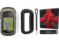 Garmin eTrex 32x Gift Box Bundle | with PlayBetter Portable Charger, Lanyard, Silicone Case & Screen Protectors (x3) | GPS/GLONASS Handheld, TopoActive Maps & Barometric Altimeter | Black Gift Box