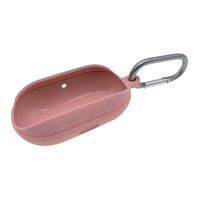 Silicone Shock Proof Protective Carrying Case for Samsung Galaxy Buds cover | One comes with Keychain for Samsung Galaxy Buds Black (Pink)