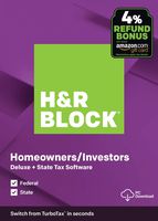H&R Block Tax Software Deluxe + State 2019 with 4% Refund Bonus Offer [Amazon Exclusive] [PC Download]