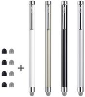 Stylus, ChaoQ 4 Pcs Mesh Fiber Tip Stylus Pens for Universal Touch Screens Devices, with 4 Extra Replaceable Mesh Fiber Tips and 4 Extra Rubber Tips