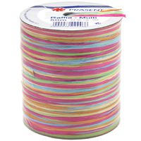 Morex Ribbon Rayon Raffia Fabric Ribbon Spool, 55-Yard, Multi Color