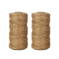 Tenn Well Natural Jute Twine, 656 Feet 2Ply Brown Twine String for Crafts, Gift Wrapping, Packing, Gardening and Wedding Decoration (2PCS X 328 Feet)