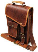 13" leather messenger bag laptop case office briefcase gift for men computer distressed shoulder bag