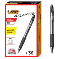 BIC Velocity Bold Retractable Ballpoint Pen, Bold Point (1.6mm), Black, 36-Count