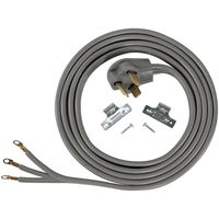 Certified Appliance Accessories 30-Amp Appliance Power Cord, 3 Prong Dryer Cord, 3 Wires with Eyelet Connectors, 10 Feet, Copper Wire