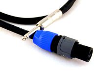 Conquest Sound N2Q14 10 10-Foot 2 Pole Speakon to 1/4-Inch 14 Gauge 2 Conductor Wire, Neutrik NL2FC and 1/4-Inch Male