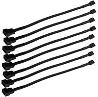 TeamProfitcom 4 Pin PWM Fan Extension Cable PC Fan Power Braided Sleeved Extending Fan Cable Extension Cable Adapter Case 4-Pin Cooling Fans Cable (8 Pack)