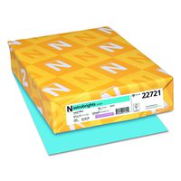 Wausau Paper 22721 Astrobrights Colored Cardstock, 8.5" x 11", 65 lb / 176 GSM, Lunar Blue, 250 Sheets
