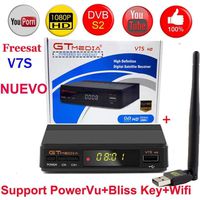 LFJNET Exquisite Freesat V7S HD FTA Digital Satellite TV Receiver DVB-S2/S Support BissKey 1080P US Plug
