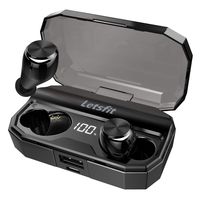 Wireless Earbuds, Letsfit Bluetooth 5.0 Headphones Up to 80H Playtime with Wireless Charging Case, Deep Bass Stereo IPX6 Waterproof Earphones in-Ear Built-in Mic for Sports