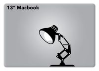 Pixar Lamp Disney Apple Macbook Laptop Vinyl Decal Sticker (13" Macbook-Black)