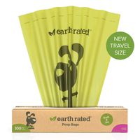 Earth Rated Dog Poop Bags, Dog Waste Bags on a Large Single Roll, Grab and Go, Guaranteed Leak-Proof, Great for Backyard Pickups, Each Poop Bag Measures 8 x 13 Inches (100 Bags, Lavender-Scented)