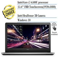 Lastest Dell Inspiron 15.6" FHD Touchscreen Intel Skylake Core i7-6500U, 12GB RAM, 1TB SSD, Truelife Display, DVD, Backlit keys, HDMI, Bluetooth, 802.11ac, RealSense Webcam, Win10-MaxxAudio Pro