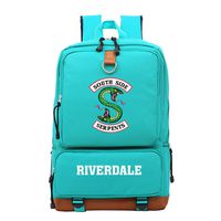 Memoryee Casual School Backpack Riverdale Southside Serpents Print Laptop Rucksack Multi-Functional Daypack Book Satchel Green