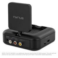 Nyrius Additional Receiver Only for The 5.8 GHz Wireless Audio/Video System (Sold Separately) with IR Remote Extender for Streaming Cable, Satellite, DVD - Does Not Include Transmitter (NY-GS10RX)