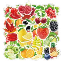 Jasion 100-Pcs Watercolor Fruits and Vegetables Stickers PVC Graffiti Decals Waterproof Sunlight-Proof DIY Ideals for Water Bottles Cars Motorcycle Skateboard Portable Luggages Ipad Laptops