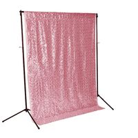 ShiDianYi Sequin Backdrop- 8FTx10FT-Rose Pink-Sequin Photo Backdrop,Photo Booth Background,Sequence Christmas Backdrop Curtain (Rose Pink)