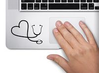Stethoscope Heart Rn Nurse Symbol Decal Funny Laptop Skin For Macbook Trackpad Keypad Sticker