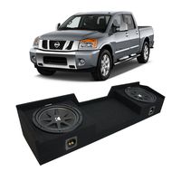 Compatible with 2004-2015 Nissan Titan King or Crew Truck Kicker Comp C10 Dual 10 Sub Box Enclosure - Final 2 Ohm