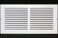 14"w X 6"h Steel Return Air Grilles - Sidewall and Ceiling - HVAC Duct Cover - White [Outer Dimensions: 15.75"w X 7.75"h]