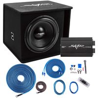 Skar Audio Single 15" Complete 1,200 Watt SDR Series Subwoofer Bass Package - Includes Loaded Enclosure with Amplifier