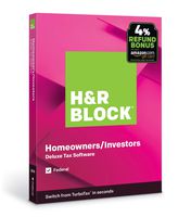 H&R Block Tax Software Deluxe 2019 [Federal Only] with 4% Refund Bonus Offer [Amazon Exclusive] [PC/Mac Disc]
