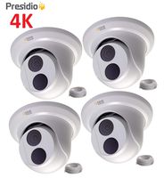 Q-See 4K 8MP Presidio Bastion Dome Camera with Color Night Vision Ultra HD IP Surveillance with H.265+ and IVA, VCA (4-Pack BA4KD1.1)