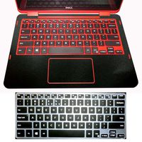 BingoBuy 2in1 Palmrest Skin Decal Vinyl Sticker with Touchpad Cover + Keyboard Protector for 11.6'' Dell Inspiron 11-3000 (11-3185, Matte Black palmrest Cover)