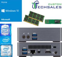 Gigabyte BRIX Ultra Compact Mini PC (Skylake) BSi7-6500 i7 500GB SSD, 16GB RAM, Windows 10 Home Installed & Configured - Windows USB Flash Media Included