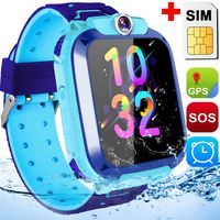 GPS Tracker Smart Watch for 3-12 Kids Boys Girls-Smartwatch with SIM Card SOS Two Way Call Camera Games GPS Tracking Device Watch Waterproof Digital Wrist Watch Holiday Xmas Birthday Gifts
