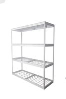 SafeRacks 2x6x7 Garage Shelving - White Bolted Shelving Rack (24" x 72" x 84") - 500 Pounds Per Shelf High Grade Steel