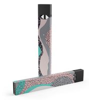 Summer Skin-kit for The Pax JUUL (JuulLabs) Vaping Device (Skin Only) - Retro Summer Mint and Coral