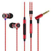 SoundMAGIC E10C Noise Isolating in-Ear Headphones with Microphone and Remote for All Smartphones (Apple, Android, Windows, Samsung, HTC, etc) (Red)