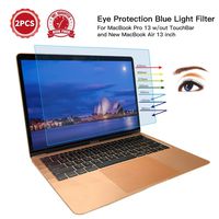 [2PCS Pack] MacBook Pro Screen Protector Anti-Glare Blue Light Filter for 2016-2019 MacBook Pro Touch Bar 13 inch A2159 A1706 A1708 A1989 and 2019-2018 MacBook Air 13 with Touch ID A1932 Screen Protector