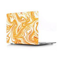 ProElife Marble Series Precision-cut Smooth Decal Skin Sticker Cover Full Body Protector for MacBook Pro 13 Inch with/without Touch Bar A1706 A1708 (Dream Marble-Orange)