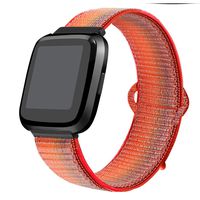 bayite Soft Bands Compatible with Fitbit Versa/Versa 2 Women Men, Breathable Sport Loop Band Replacement Accessories Wristband, Gradient Orange