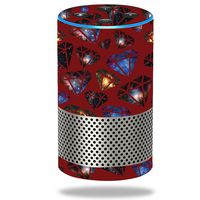 MightySkins Skin Compatible with Amazon Echo (2nd Gen) - Diamond Galaxy | Protective, Durable, and Unique Vinyl Decal wrap Cover | Easy to Apply, Remove, and Change Styles | Made in The USA