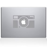 The Decal Guru Rectangular Camera Decal Vinyl Sticker, 13" MacBook Pro (2015 & Older Models), Silver (2306-MAC-13P-S)