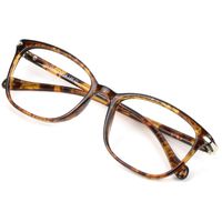 Blue Light Blocking Glasses for Women, Anti Eyestrain, Computer Reading, TV Glasses, Stylish Square Frame, Anti UV, Anti Glare(Tortoise,No Magnification)