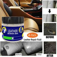 Zaowole 4x Reconditioning Leather Cream Vinyl Repair Kit Auto Car Seat Sofa Coats Holes,Health Household Home Kitchen All-Purpose Household cleaning supplies