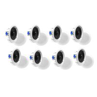 Pyle Home 6.5 Inch 250W 2 Way in Wall in Ceiling Stereo Speaker, Pair | PDIC60T (4 Pack)