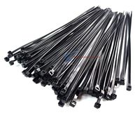 500 Pieces 11" Inch Nylon Cable Zip Ties Black 50 lb Tensile Strength Heavy Duty