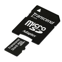Transcend Information 32GB microSDHC Class 10 Memory Card with Adapter (TS32GUSDHC10E)