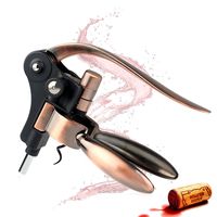 Wine Opener - Manual Rabbit Wine Bottle Opener Corkscrew Set - Screwpull Levers with Foil Cutter Cork with Gift Box-Rosegold