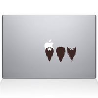 The Decal Guru 2038-MAC-13A-BRO Apple Beards Decal Vinyl Sticker, Brown, 13" MacBook Air