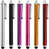 Stylus Pens for Touch Screens, 6 X Dealgadgets Universal Stylus Pen for iPhone 6/6 Plus 5/5S,iPad Air,iPad Mini,Android Smart Phone and All Touch screen Devices (Black, Purple, Red, Silver, Gold, and Pink)