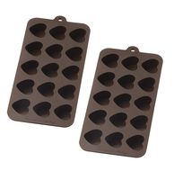 Mrs. Anderson's Baking 43749/2 Hearts Chocolate Mold, Set of 2, Brown