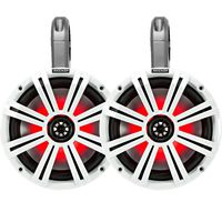 Kicker PowerSports Black Weatherproof Tower Enclosures 8" White Marine LED OEM Speakers