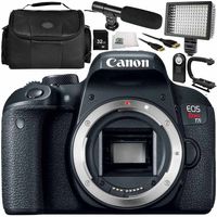 Canon EOS Rebel T7i DSLR Camera (Body Only) 9PC Accessory Bundle - Includes 32GB SD Memory Card + More